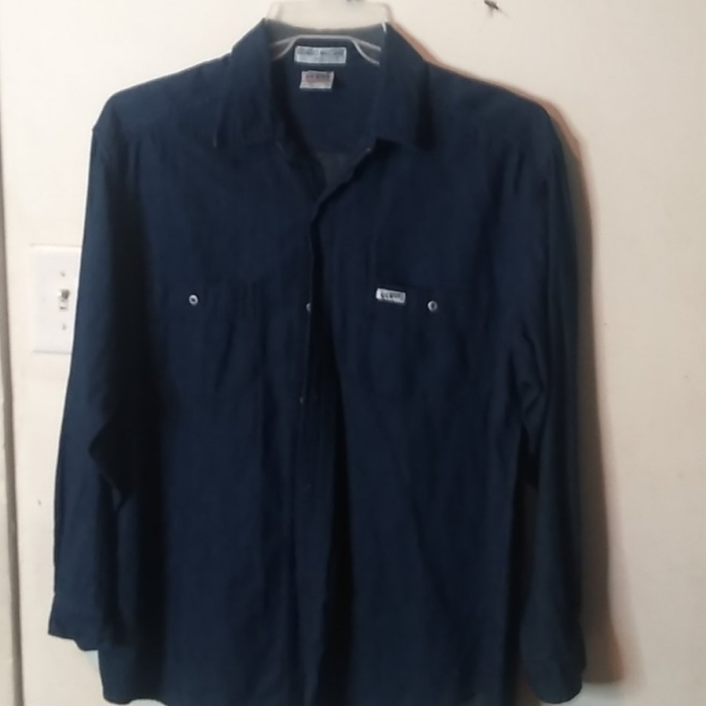 Guess blue jean vintage button up shirt